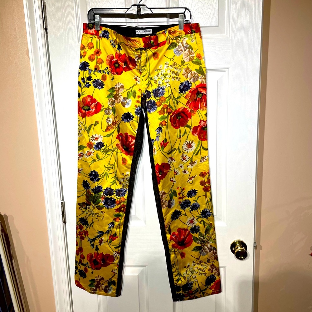 Dolce & Gabbana silk/denim Pants